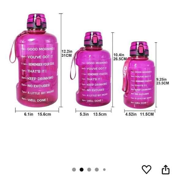 New buildlife pink purple gallon water bottle - Picture 3 of 10